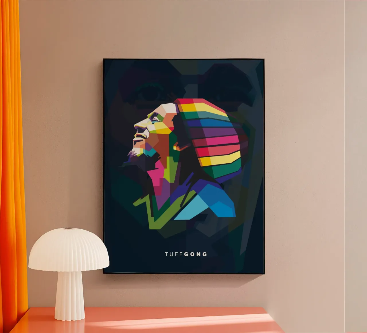 Tuff Gong Pop Art WPAP plexiglass da Alkahfsmart