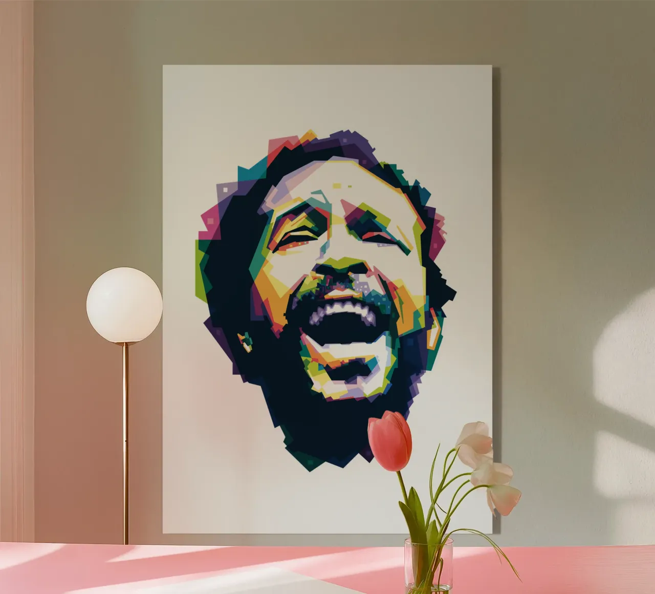 Marvin Gaye Pop Art WPAP plexiglass da Alkahfsmart