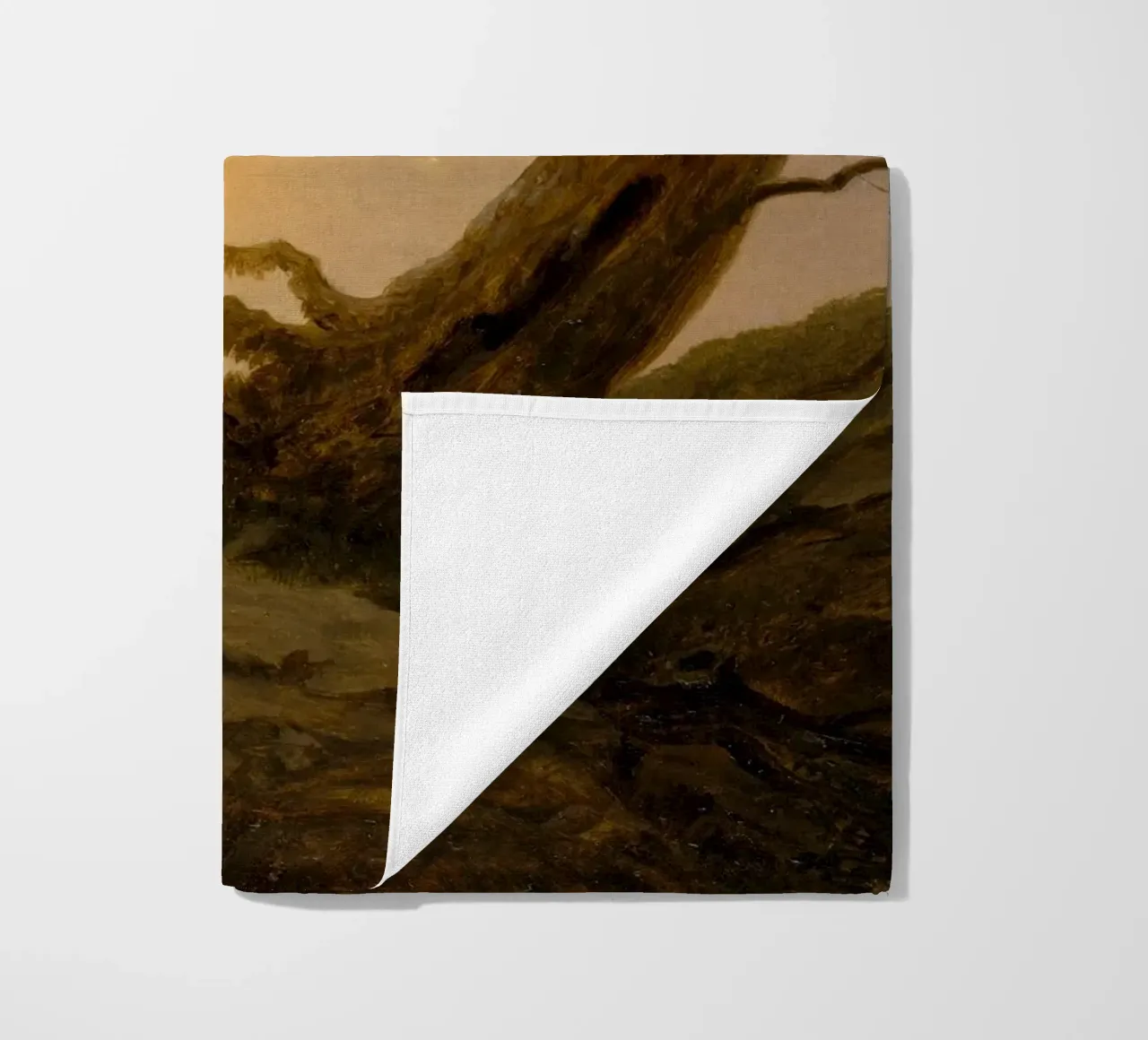 Caspar David Friedrich - Twee mannen die de maan aanschouwen strandhanddoek van Timeless Artworks