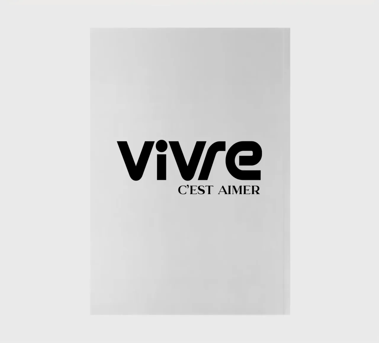 Vivre C'est Aimer Modern Minimalist Typography notebook by YV TYPOGRAPHY