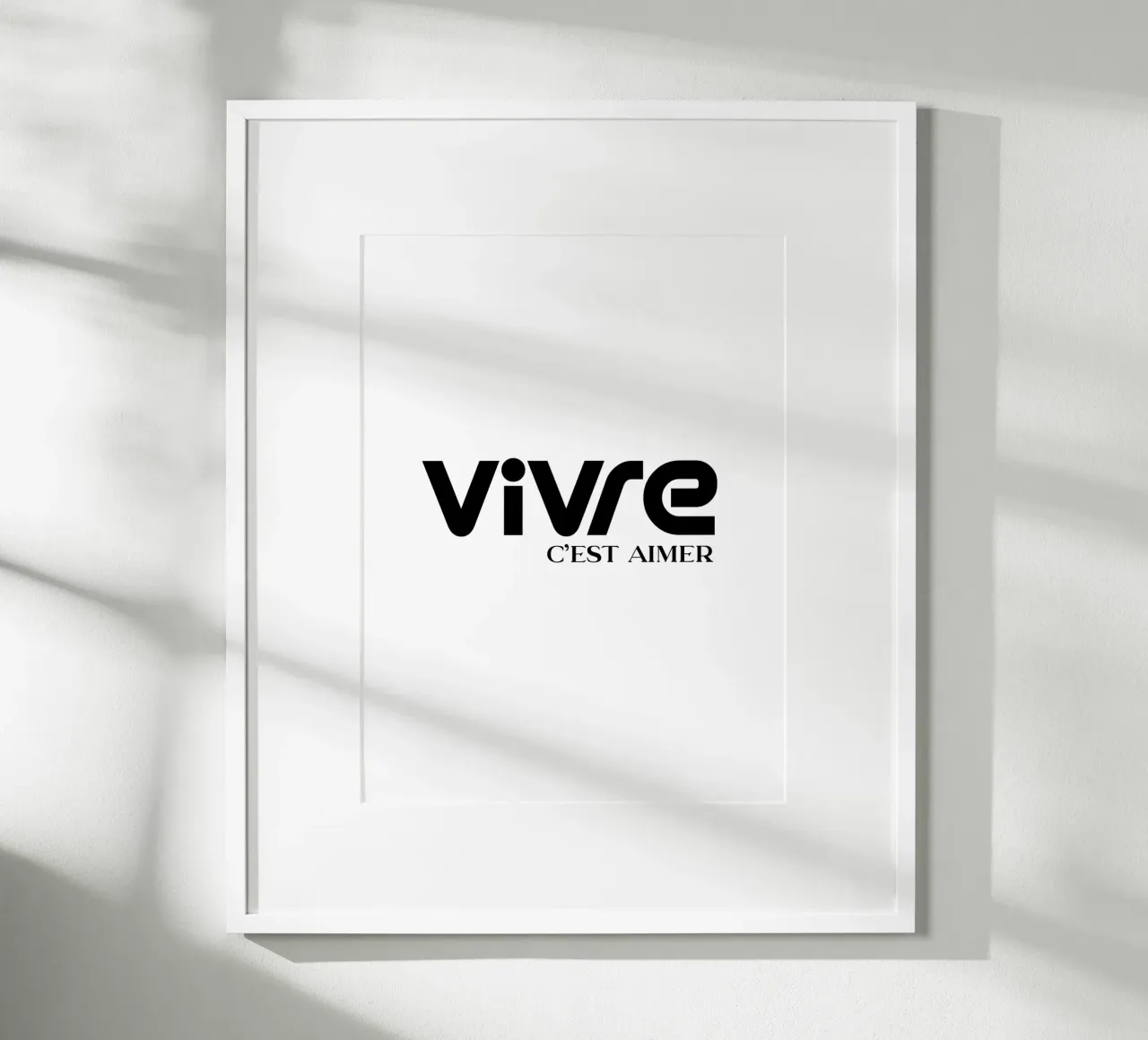 Vivre C'est Aimer Modern Minimalist Typography poster de YV TYPOGRAPHY