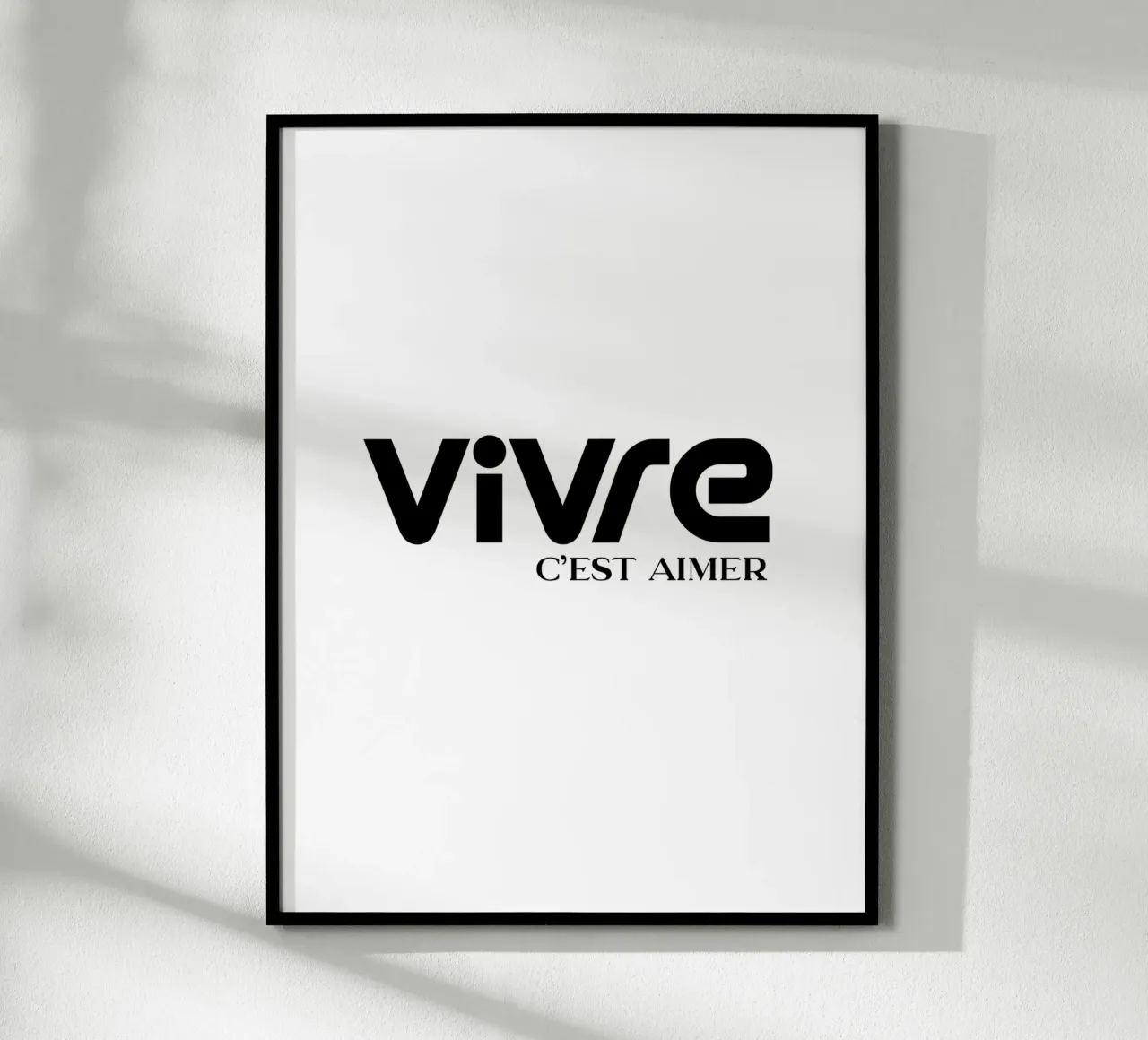 Vivre C'est Aimer Modern Minimalist Typography poster de YV TYPOGRAPHY