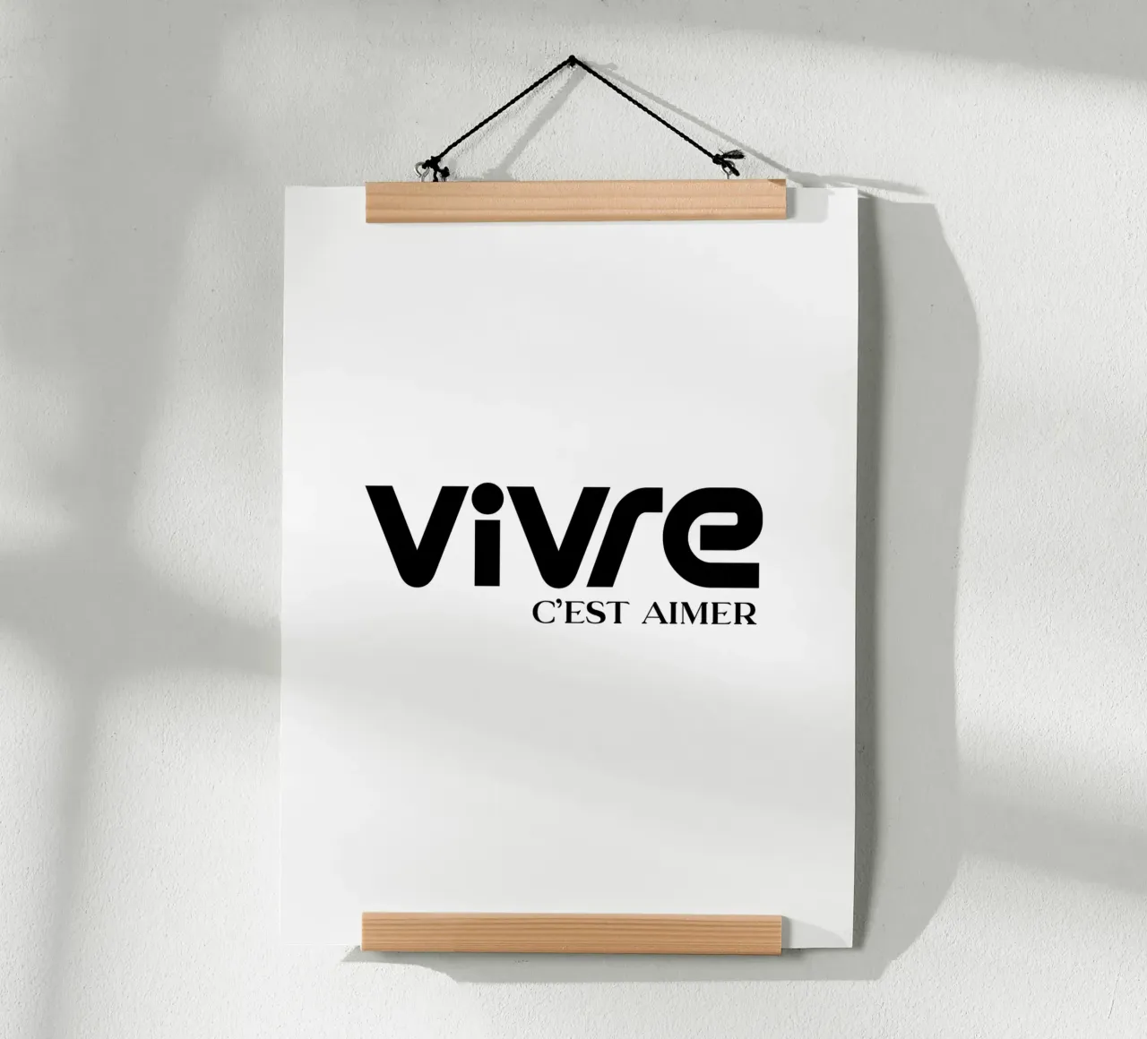 Vivre C'est Aimer Modern Minimalist Typography poster de YV TYPOGRAPHY