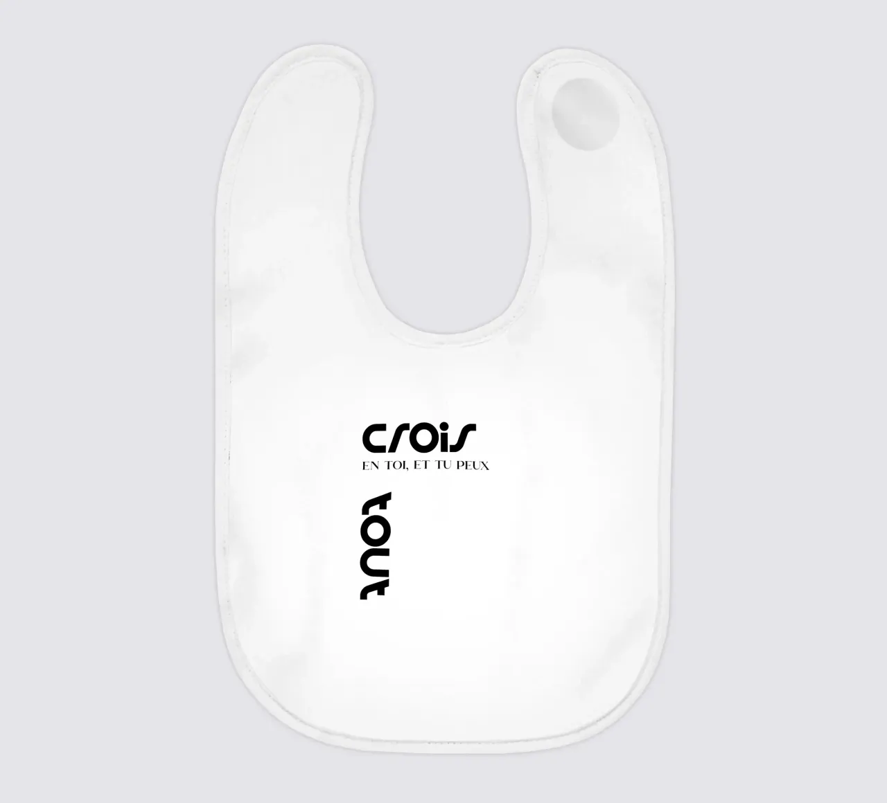 Believe In Yourself And You Can Tour Modern Typography baby bib by YV TYPOGRAPHY