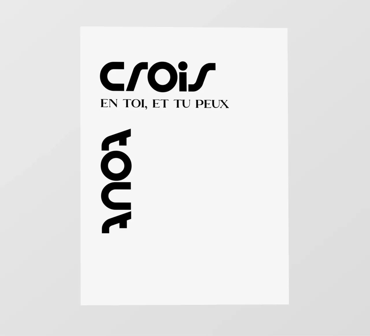 Credi in te stesso e puoi girare la tipografia moderna telo in pvc da YV TYPOGRAPHY