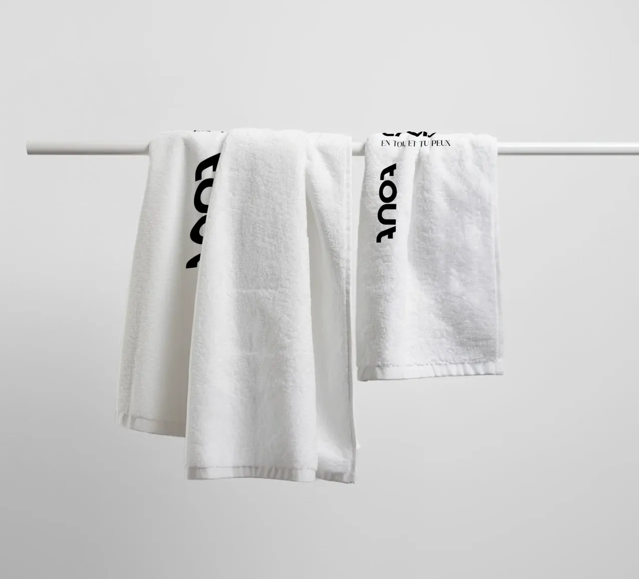 Believe In Yourself And You Can Tour Modern Typography towel by YV TYPOGRAPHY