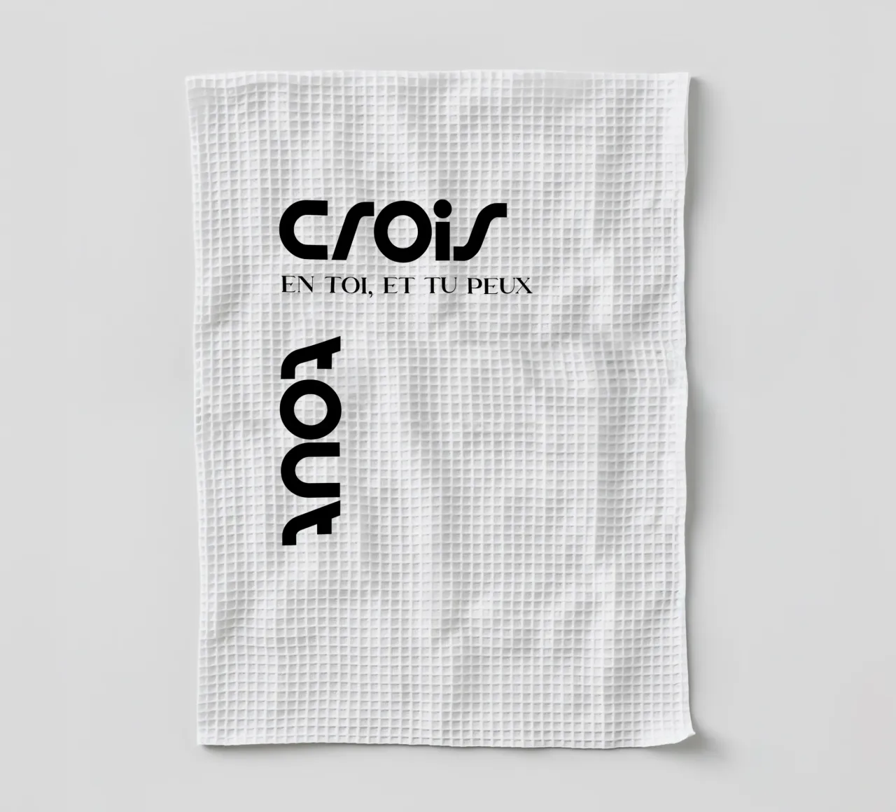 Credi in te stesso e puoi girare la tipografia moderna canovaccio da cucina da YV TYPOGRAPHY