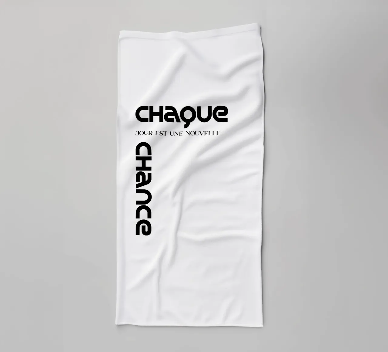 Every Day Is a New Chance towel by YV TYPOGRAPHY