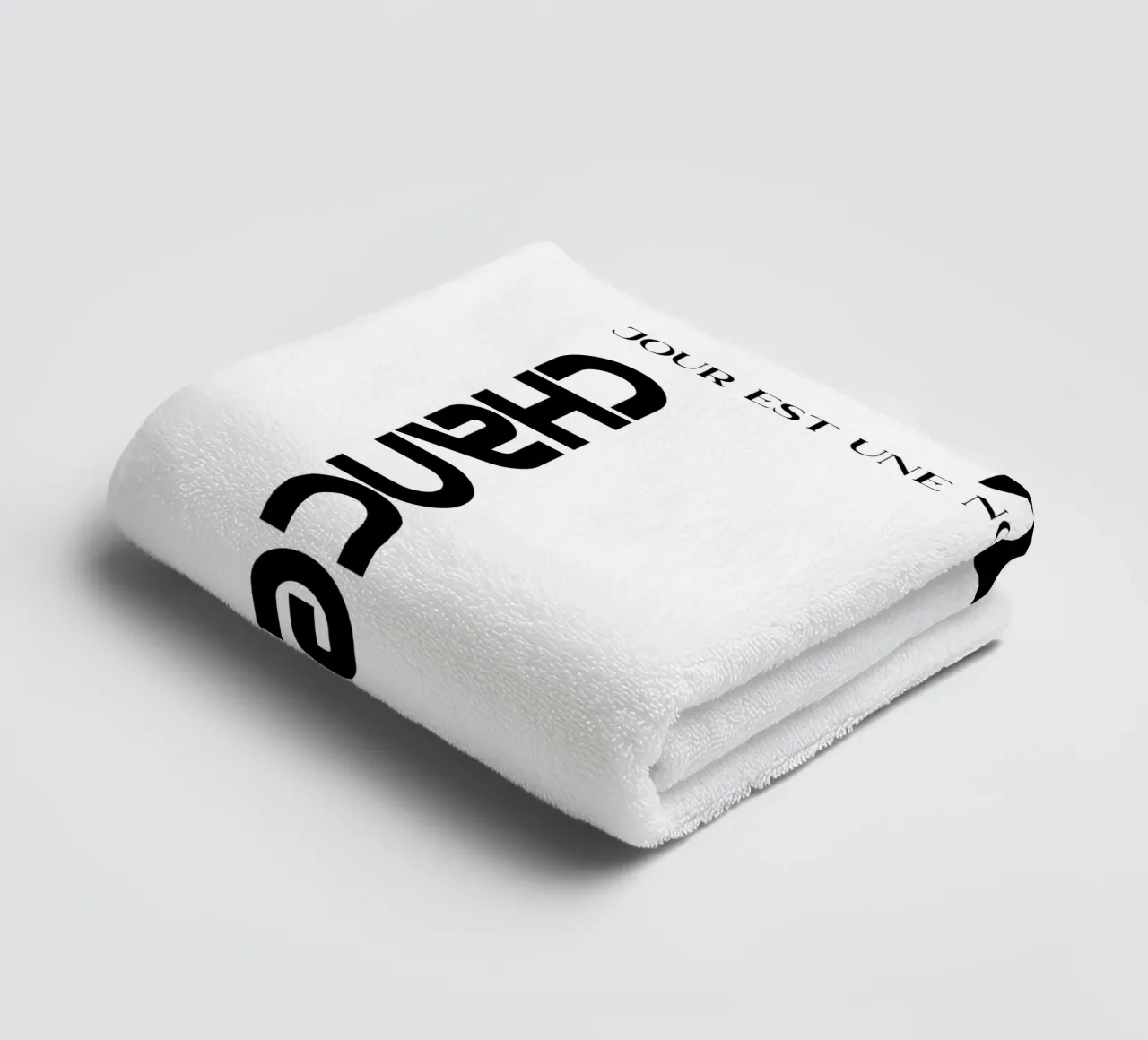 Every Day Is a New Chance towel by YV TYPOGRAPHY