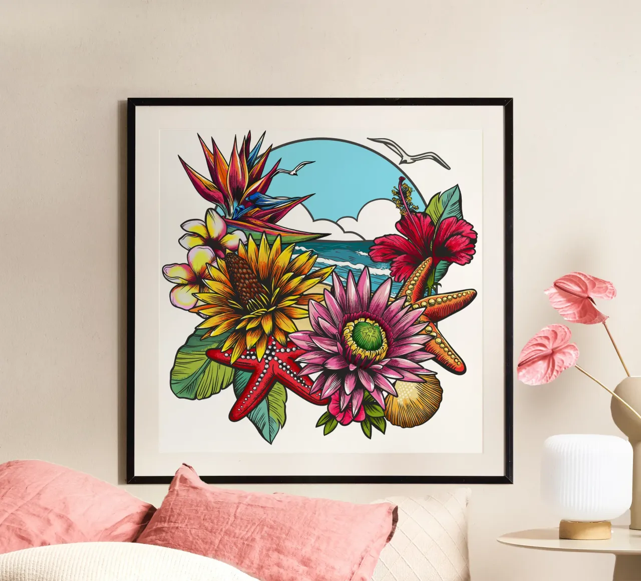 Golden Beach Composition poster da Irina Tsaran