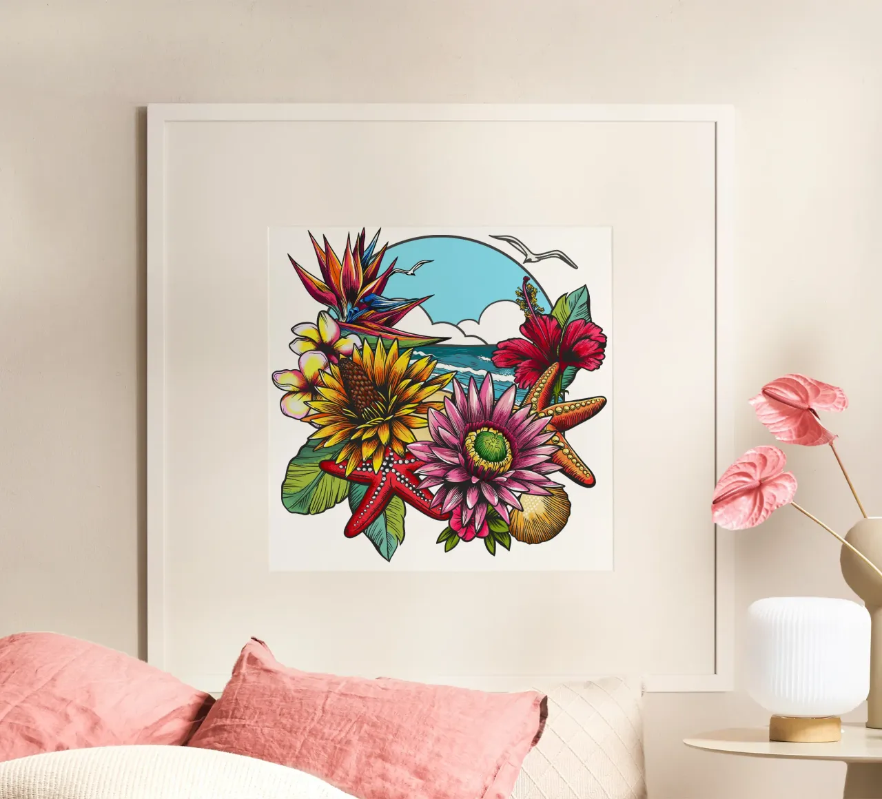 Golden Beach Composition poster da Irina Tsaran