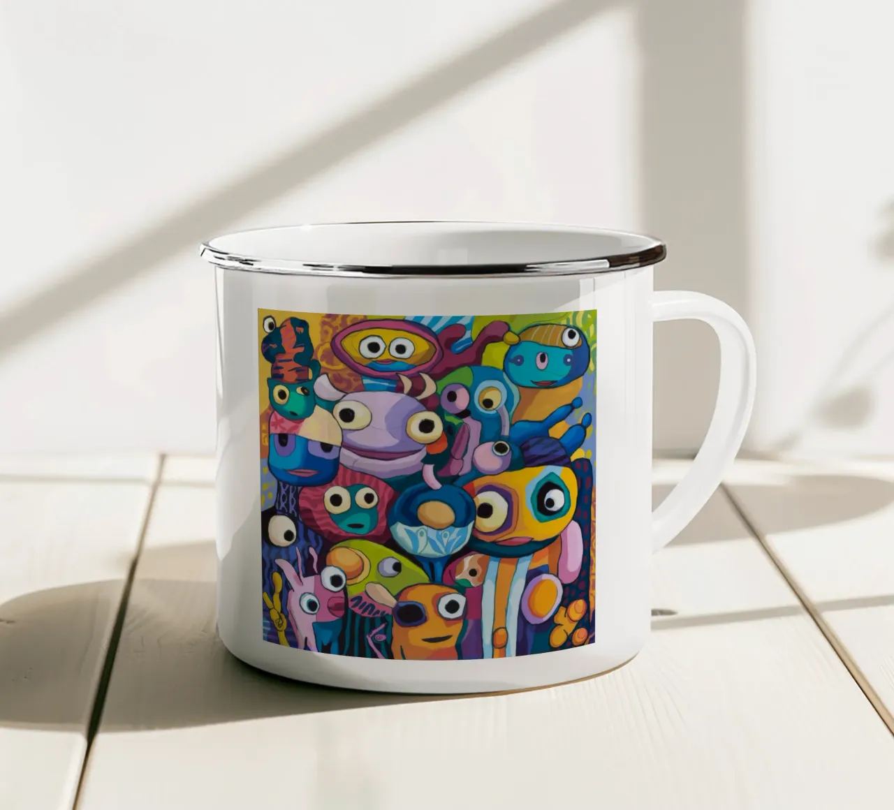 Creature colorate tazza in smalto da Monarco Virtuoso