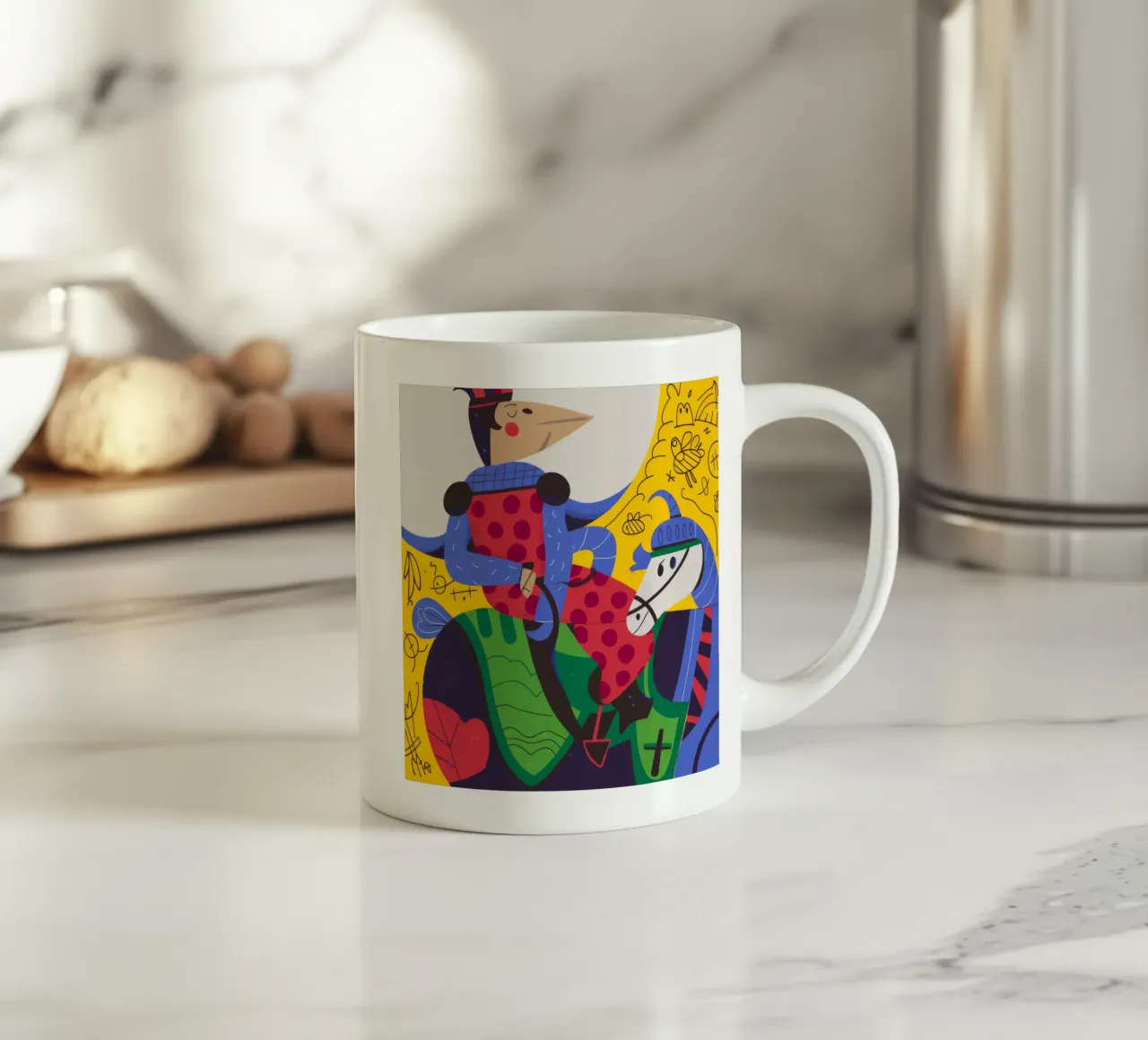 Dialogo tra uccelli tazza in ceramica da Monarco Virtuoso