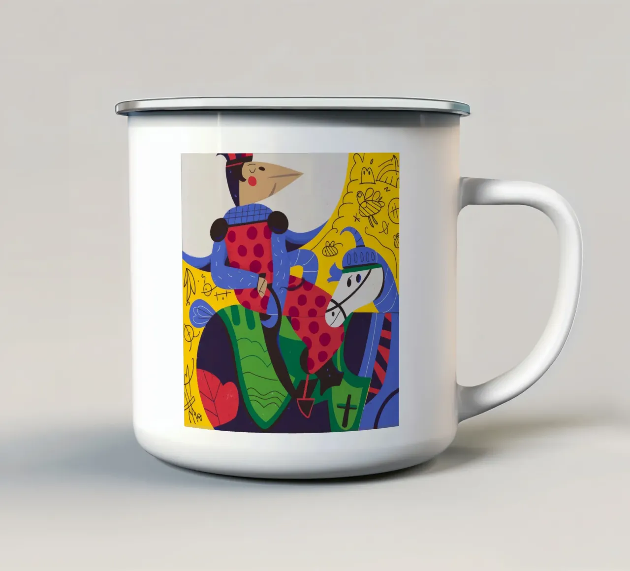 Dialogo tra uccelli tazza in smalto da Monarco Virtuoso
