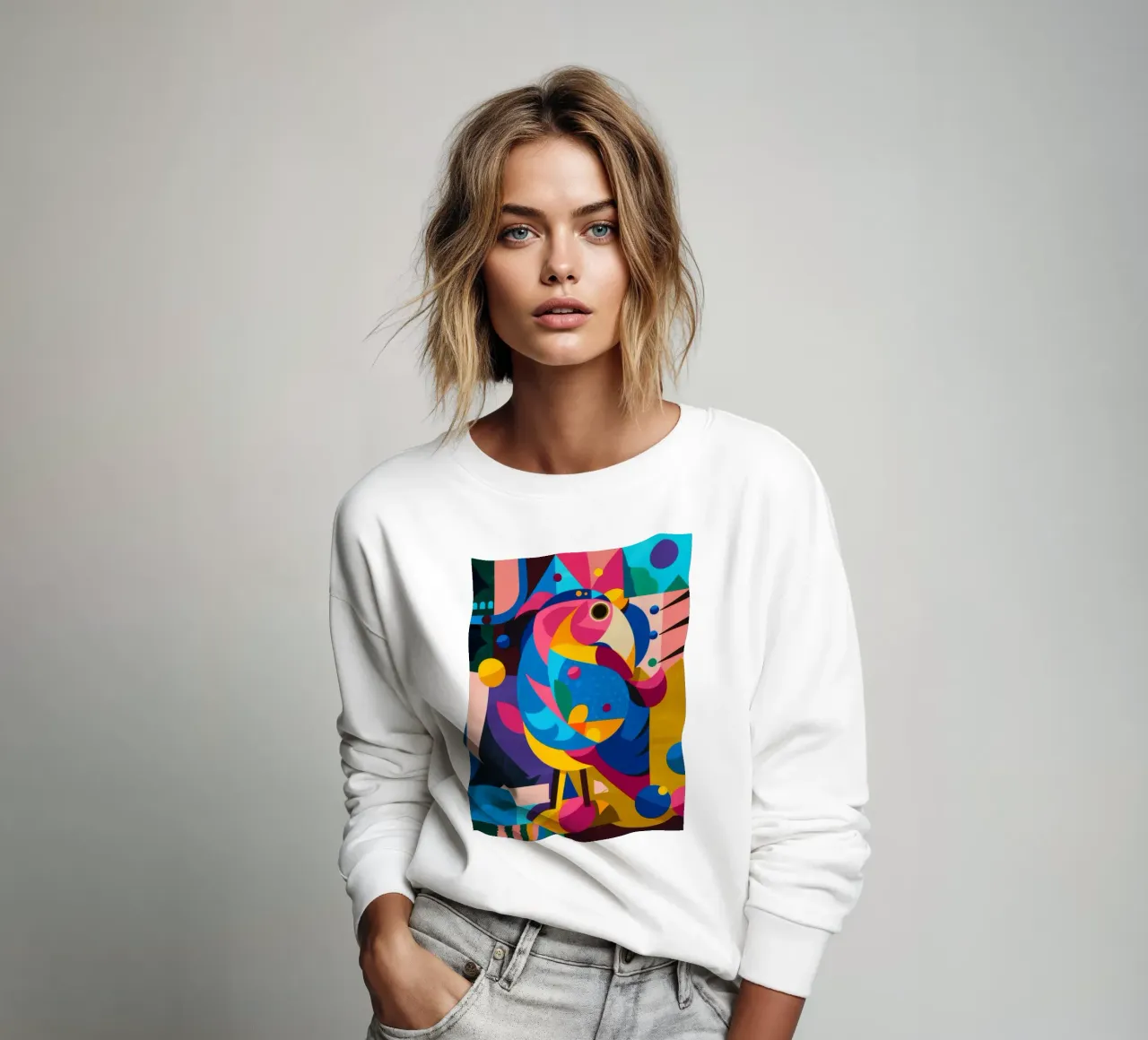 Pájaro geométrico sudadera de Monarco Virtuoso