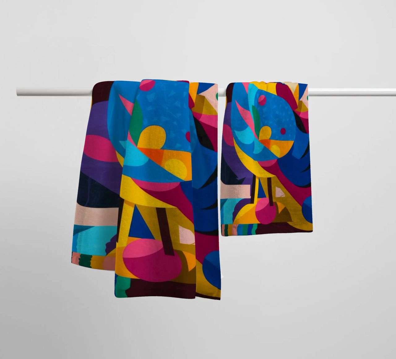 Geometric Bird towel by Monarco Virtuoso