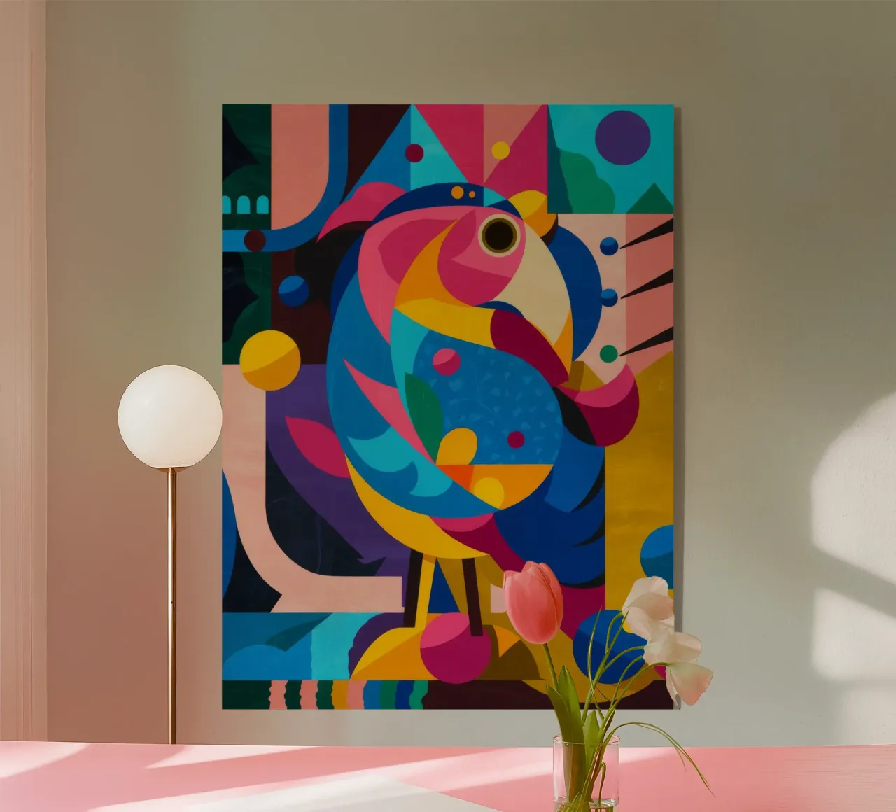 Uccello geometrico plexiglass da Monarco Virtuoso