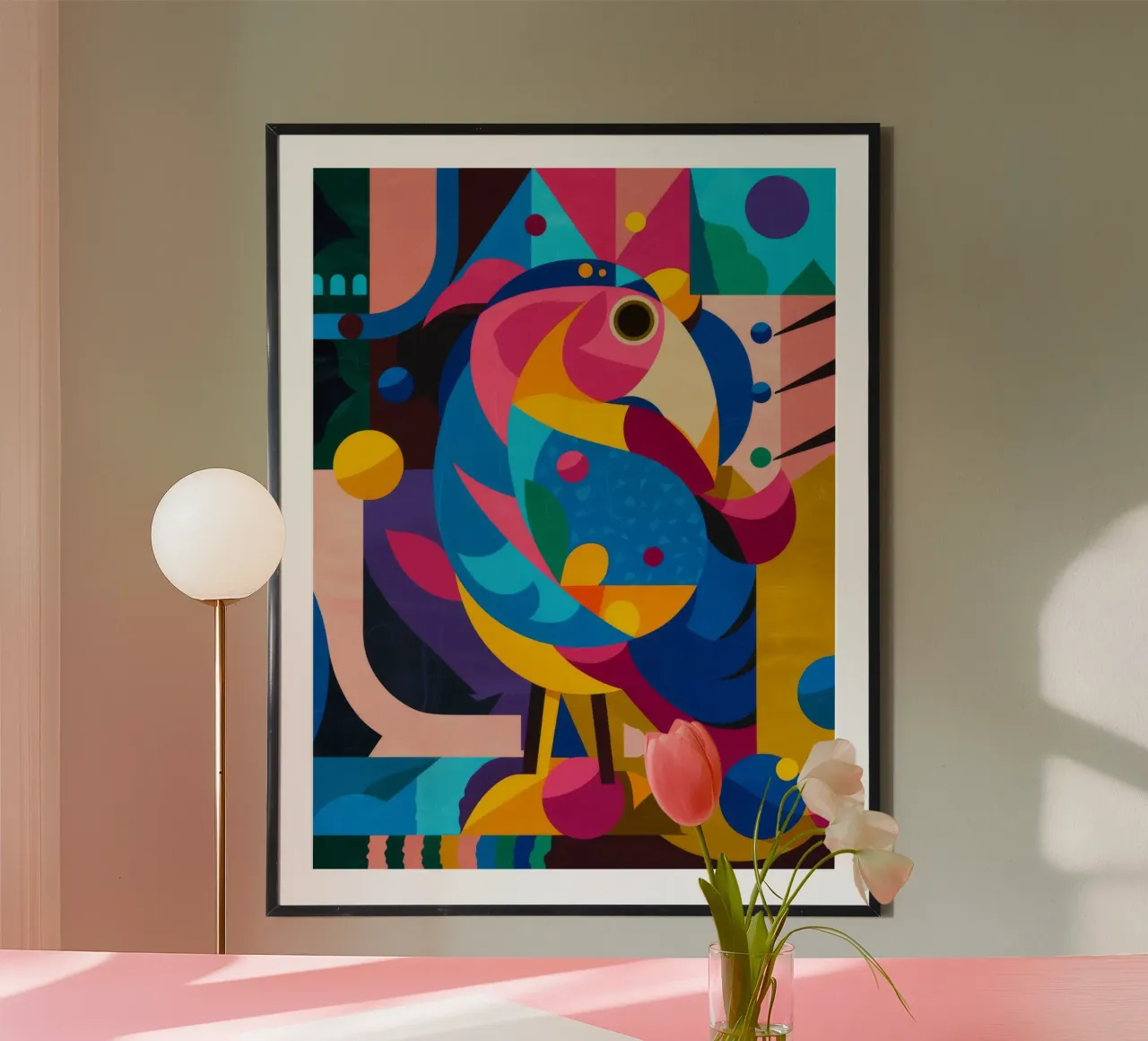 Uccello geometrico poster da Monarco Virtuoso