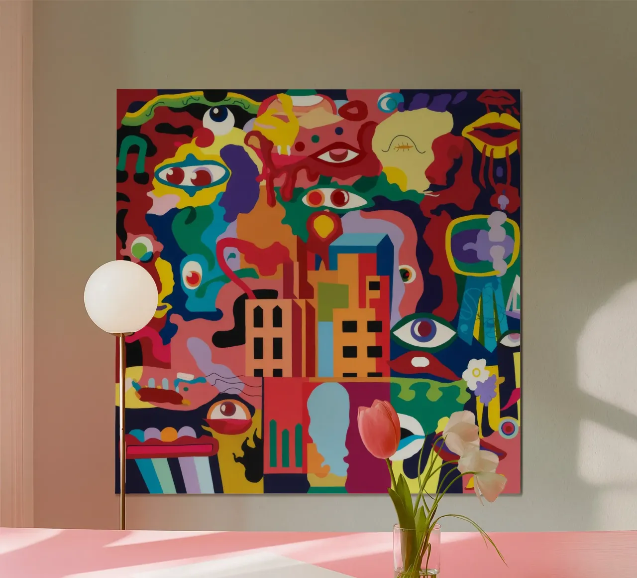 Astrazione urbana poster con telaio in plastica da Monarco Virtuoso