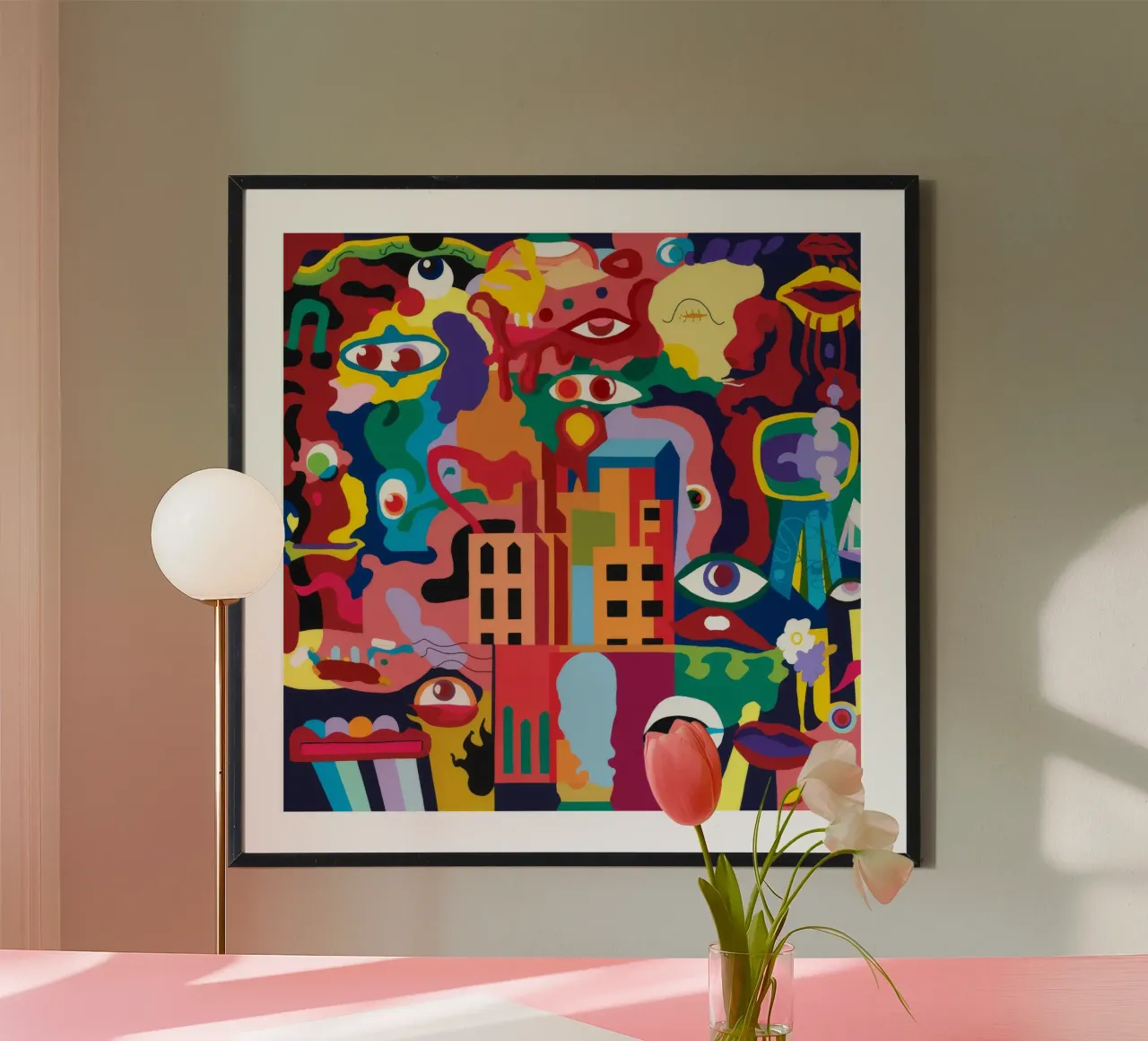 Astrazione urbana poster con telaio in plastica da Monarco Virtuoso