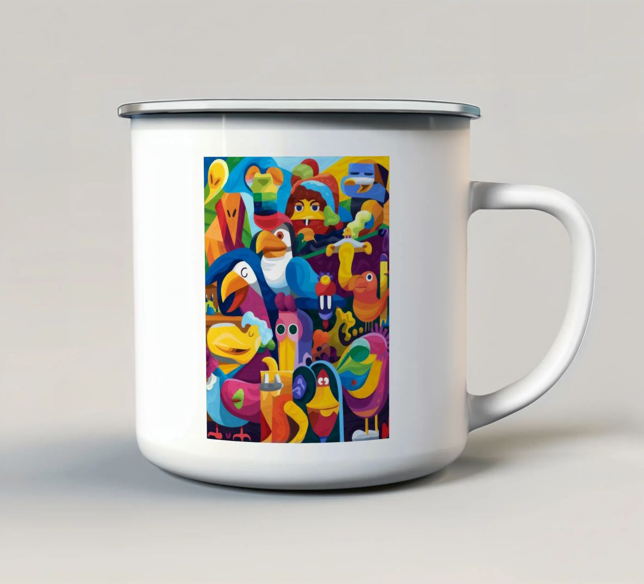Sinfonia aviaria tazza in smalto da Monarco Virtuoso