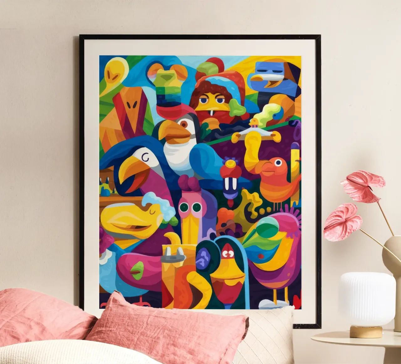 Sinfonia aviaria poster con telaio in plastica da Monarco Virtuoso