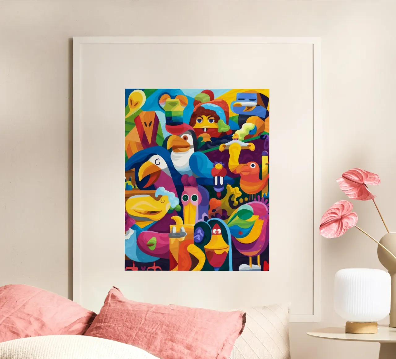 Sinfonia aviaria poster con telaio in plastica da Monarco Virtuoso