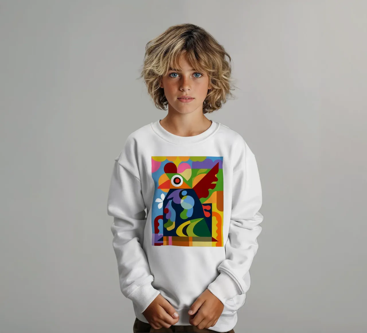 Uccello colorato felpa bambino da Monarco Virtuoso