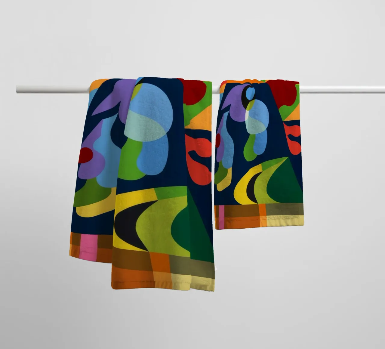 Oiseau coloré serviette de bain de Monarco Virtuoso