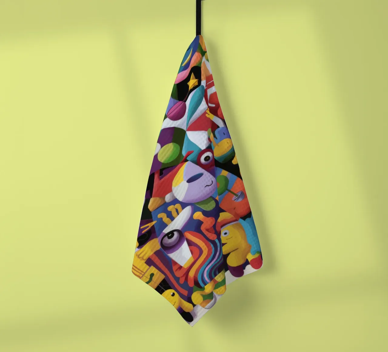 Whimsical Raw Creatures tea towel by Monarco Virtuoso