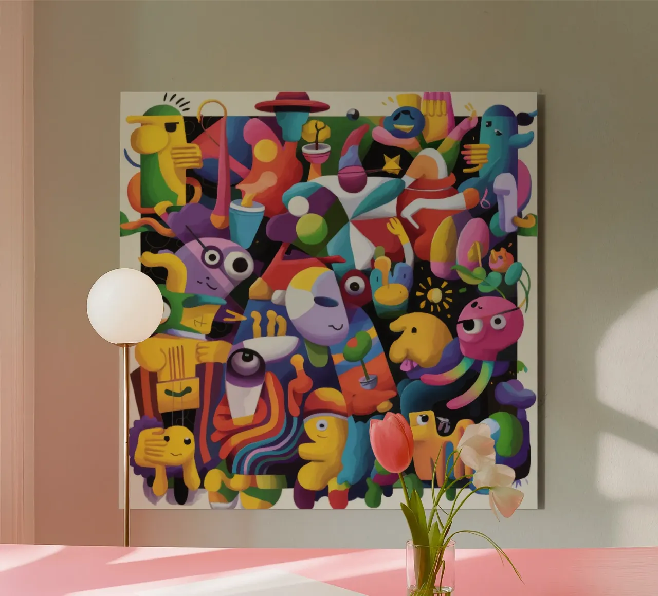Whimsical Raw Creatures alu-dibond by Monarco Virtuoso