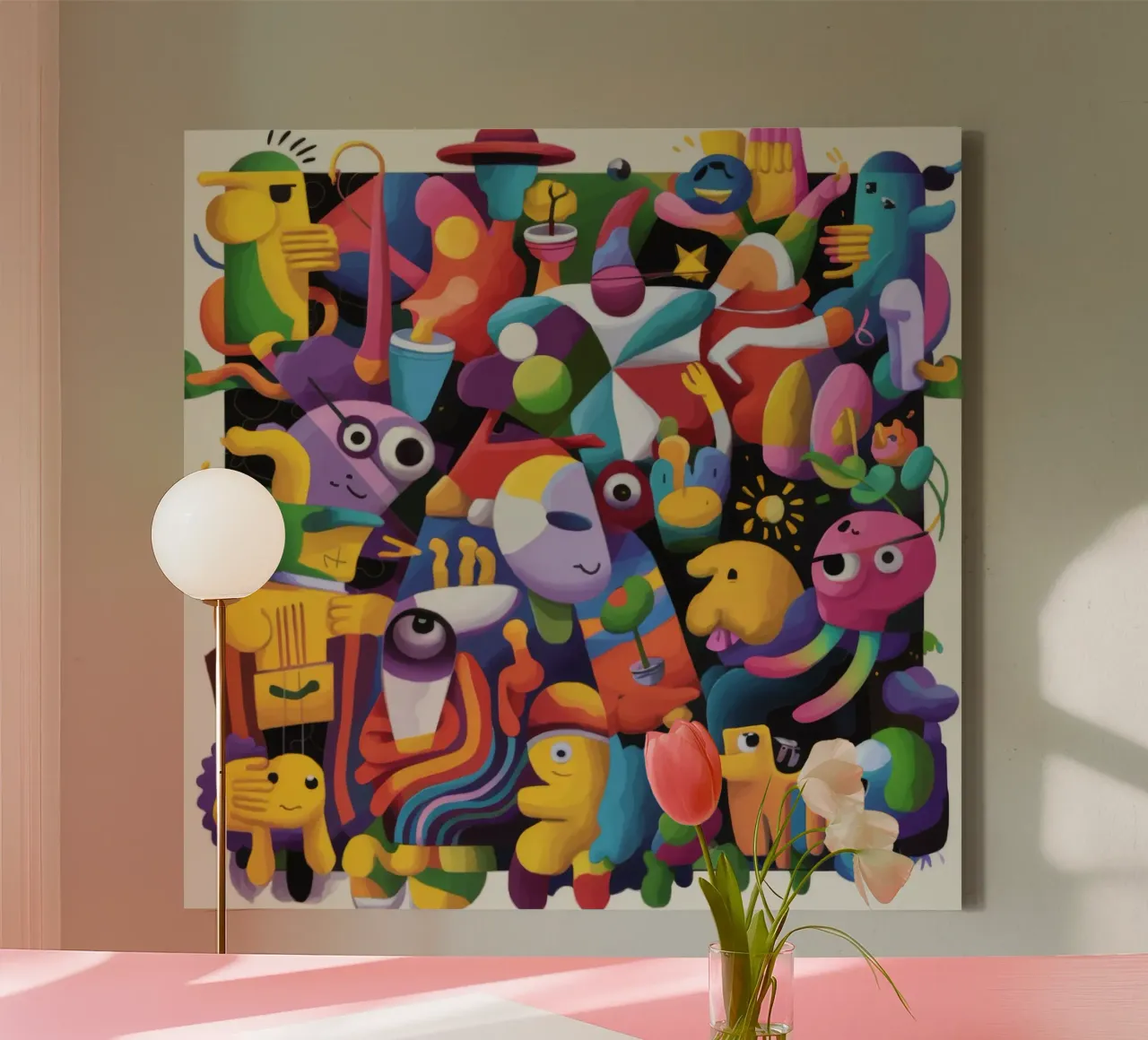 Whimsical Raw Creatures canvas by Monarco Virtuoso