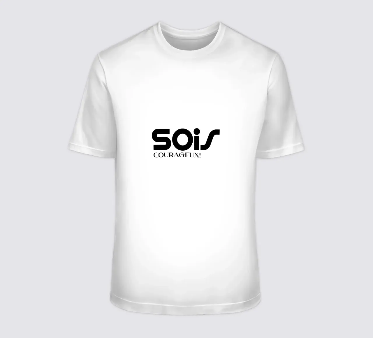 Sois Courageux Tipografia semplice e minimalista t-shirt da YV TYPOGRAPHY