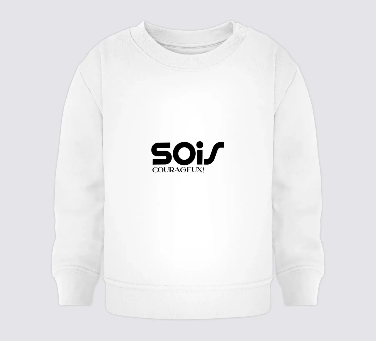 Sois Courageux Tipografia semplice e minimalista felpa neonato da YV TYPOGRAPHY