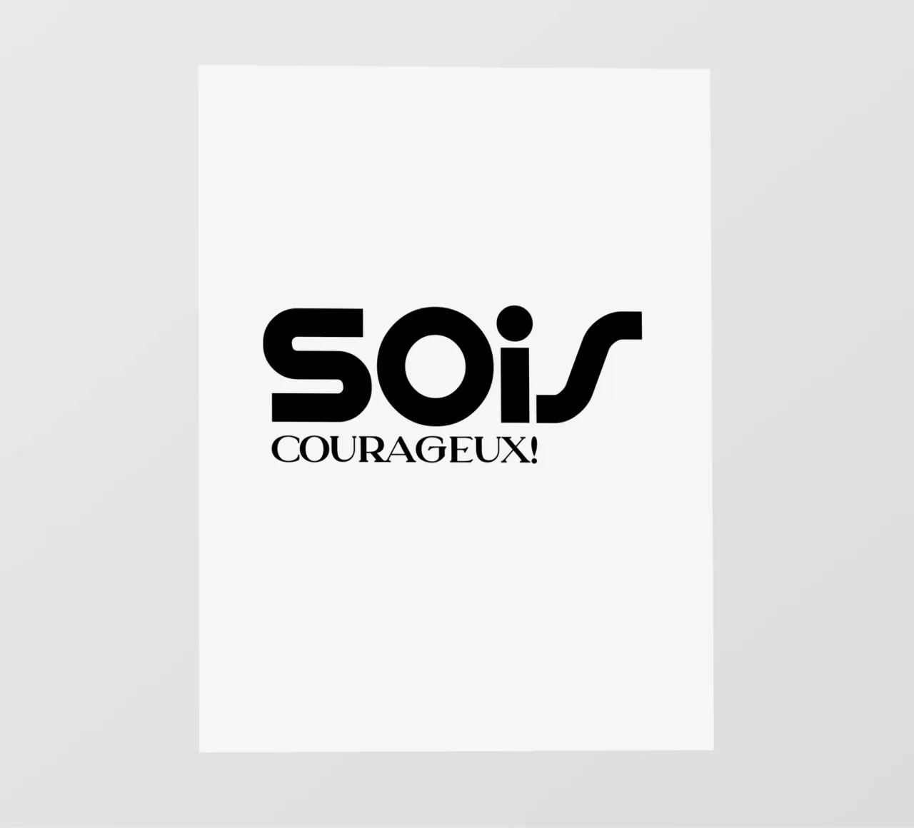 Sois Courageux Tipografia semplice e minimalista pellicola backlit da YV TYPOGRAPHY