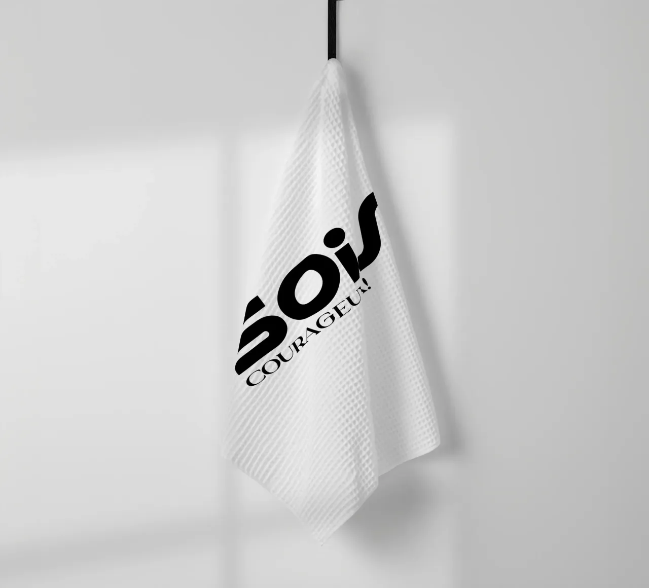 Sois Courageux Simple Minimalist Typography torchon de YV TYPOGRAPHY