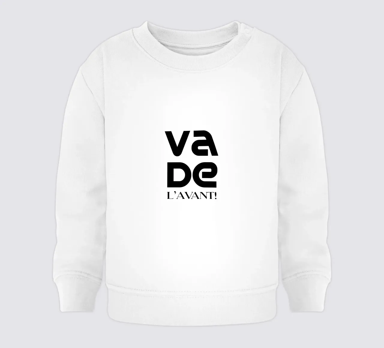 Va De L'avant Tipografia semplice e minimalista felpa neonato da YV TYPOGRAPHY