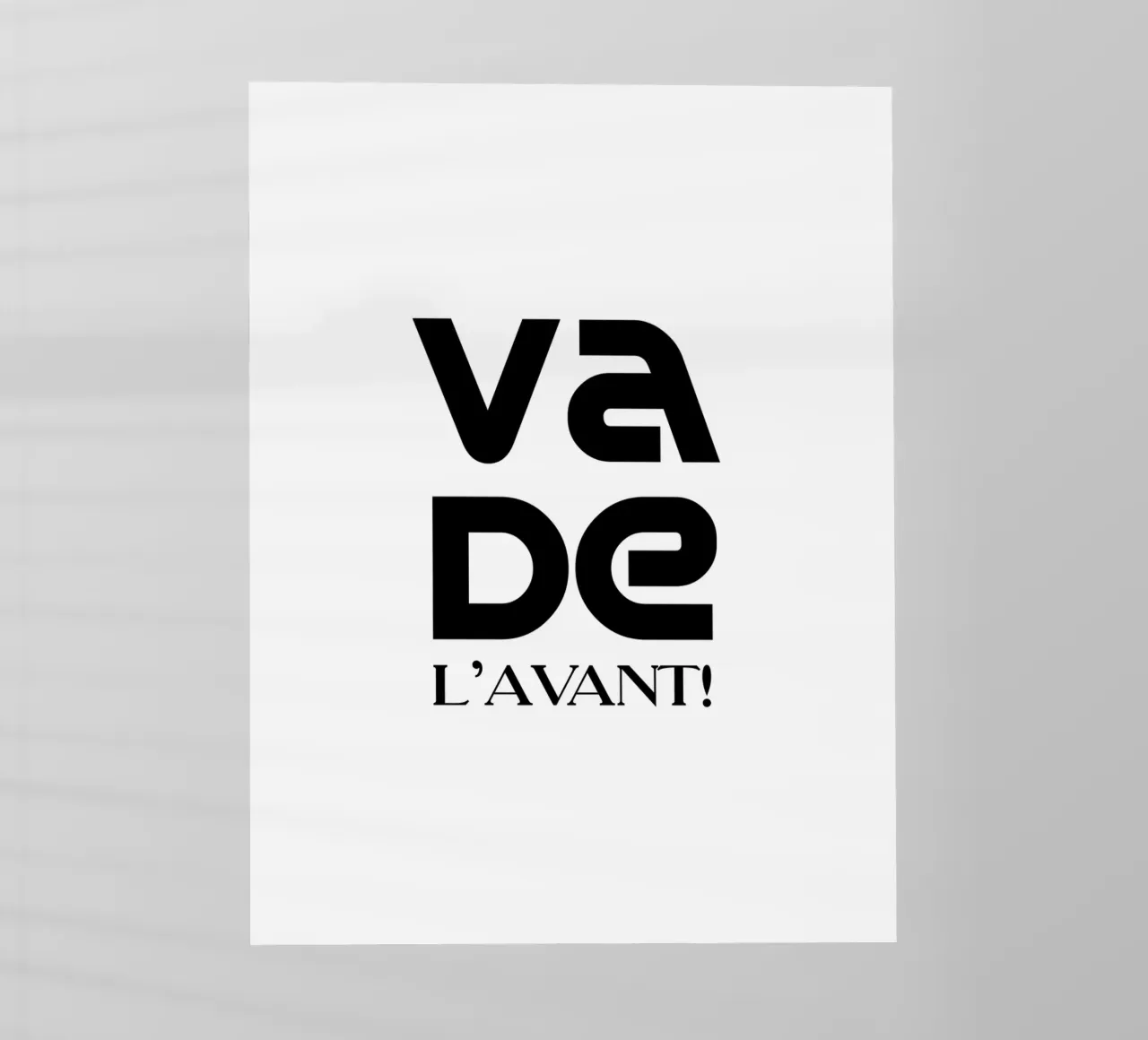 Va De L'avant Tipografia semplice e minimalista pellicola backlit da YV TYPOGRAPHY