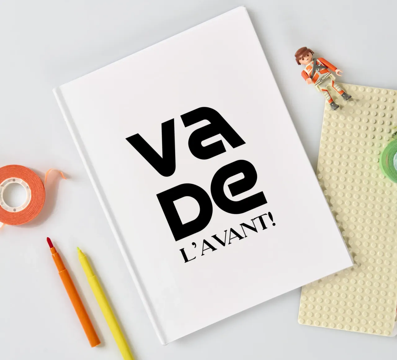 Va De L'avant Simple Minimalist Typography notebook by YV TYPOGRAPHY