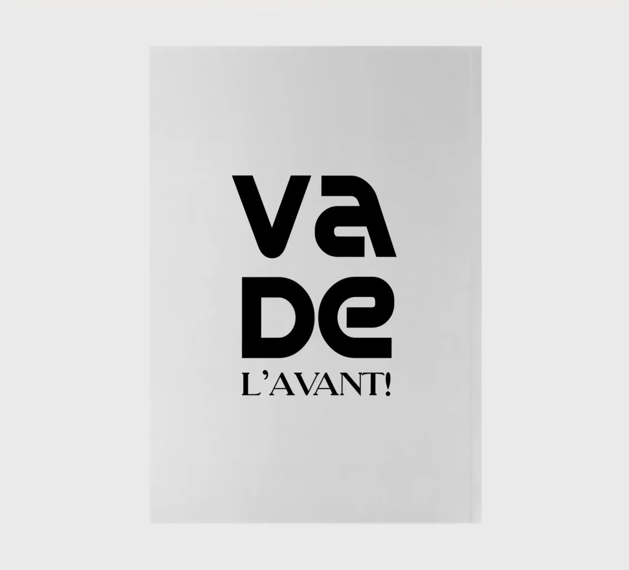 Va De L'avant Simple Minimalist Typography notebook by YV TYPOGRAPHY