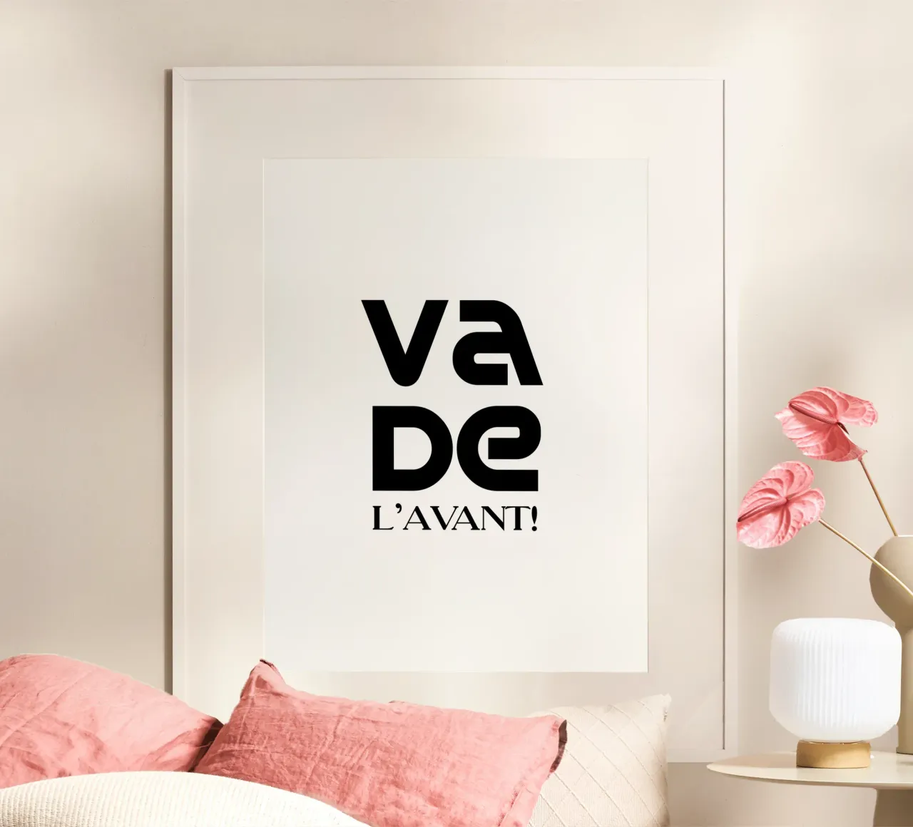 Va De L'avant Simple Minimalist Typography hahnemühle by YV TYPOGRAPHY