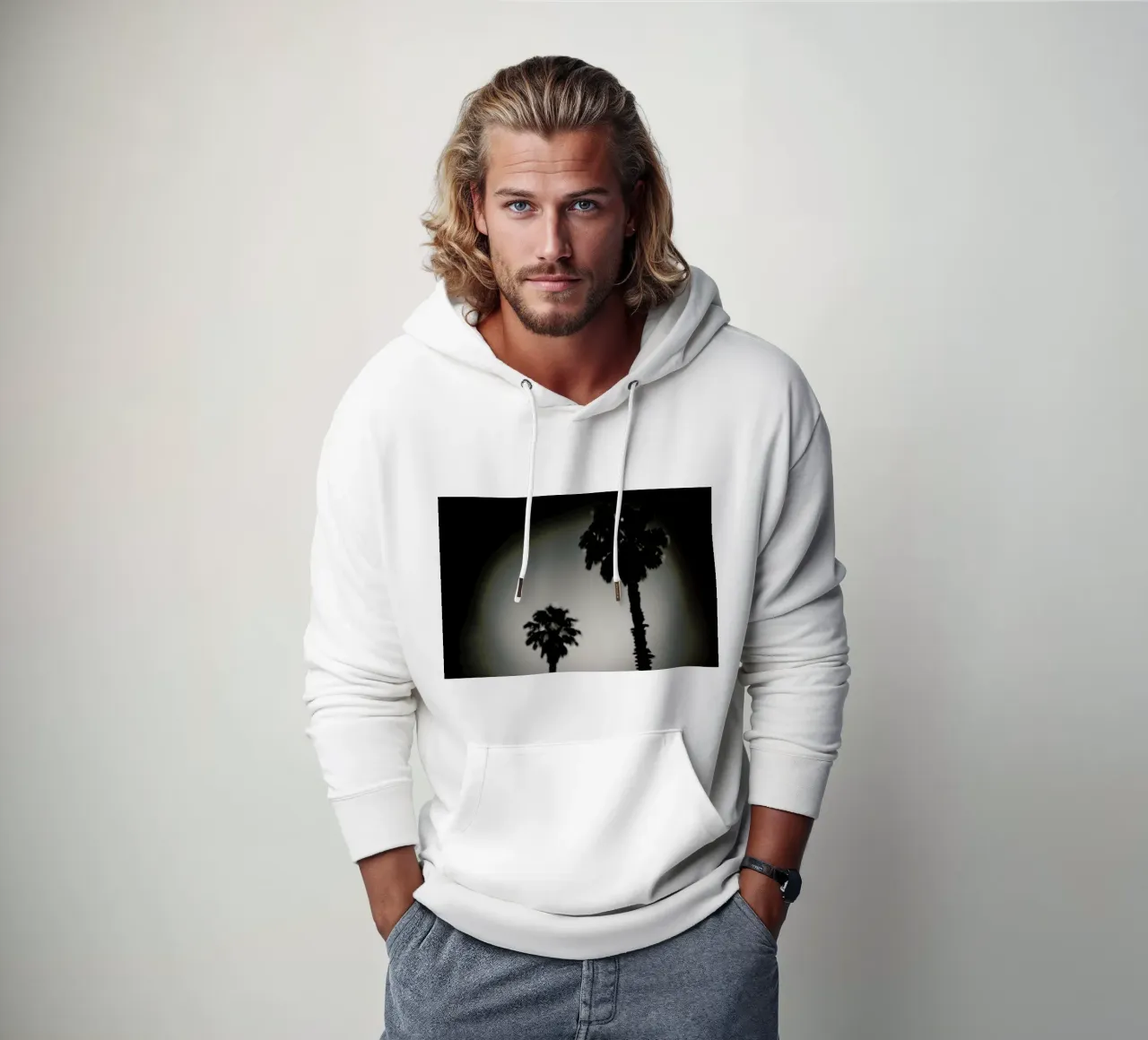 Why are palm trees so damn happy? felpa con cappuccio da Tal Paz-Fridman