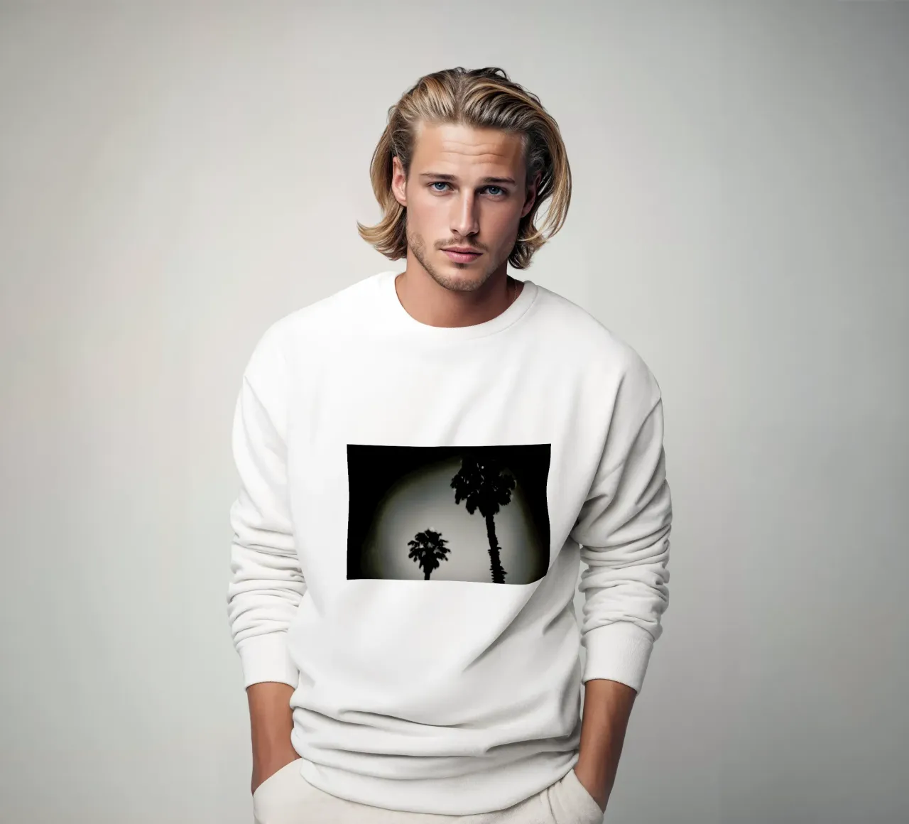 Why are palm trees so damn happy? Sweatshirt von Tal Paz-Fridman