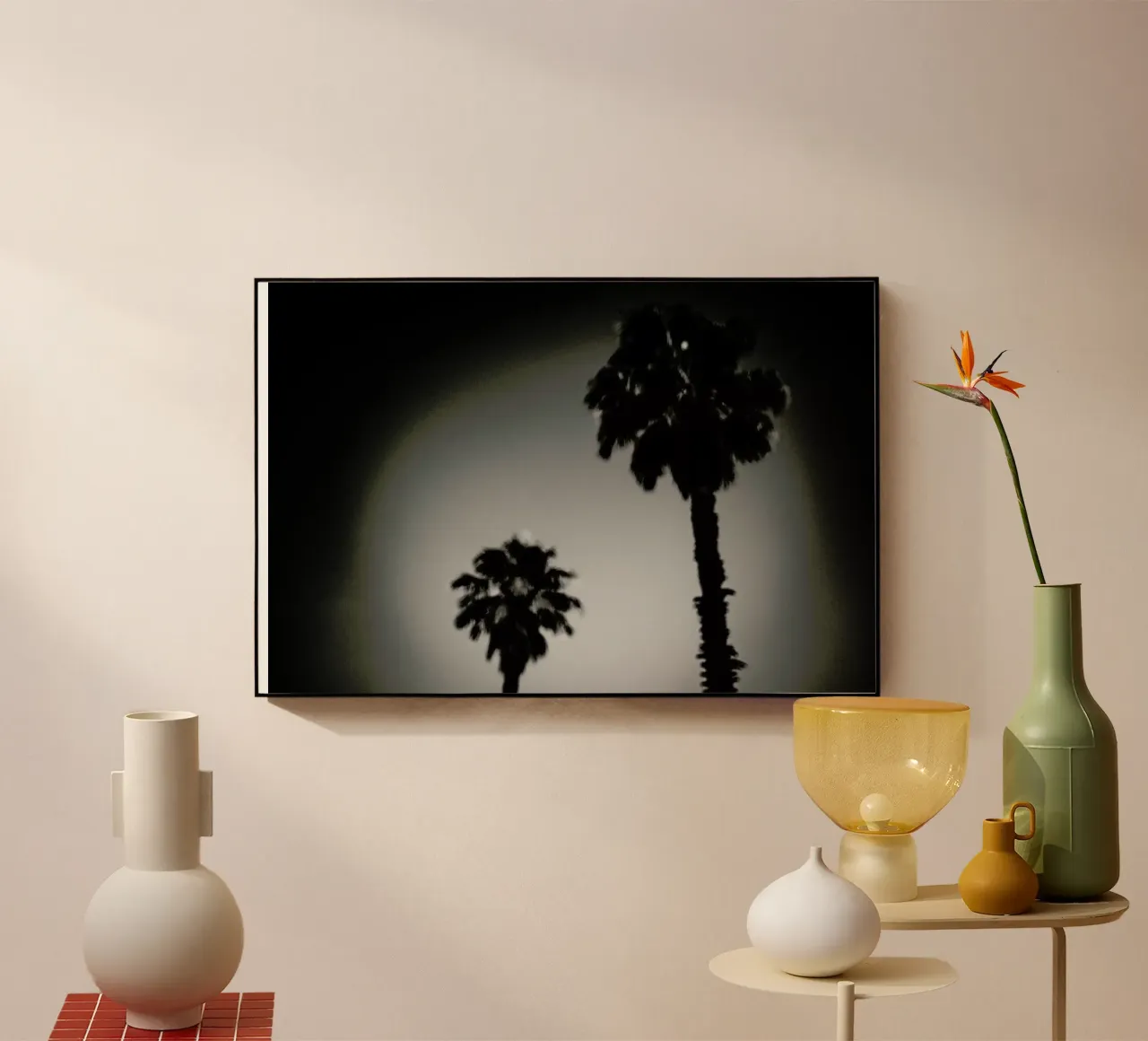 Why are palm trees so damn happy? plexiglass da Tal Paz-Fridman