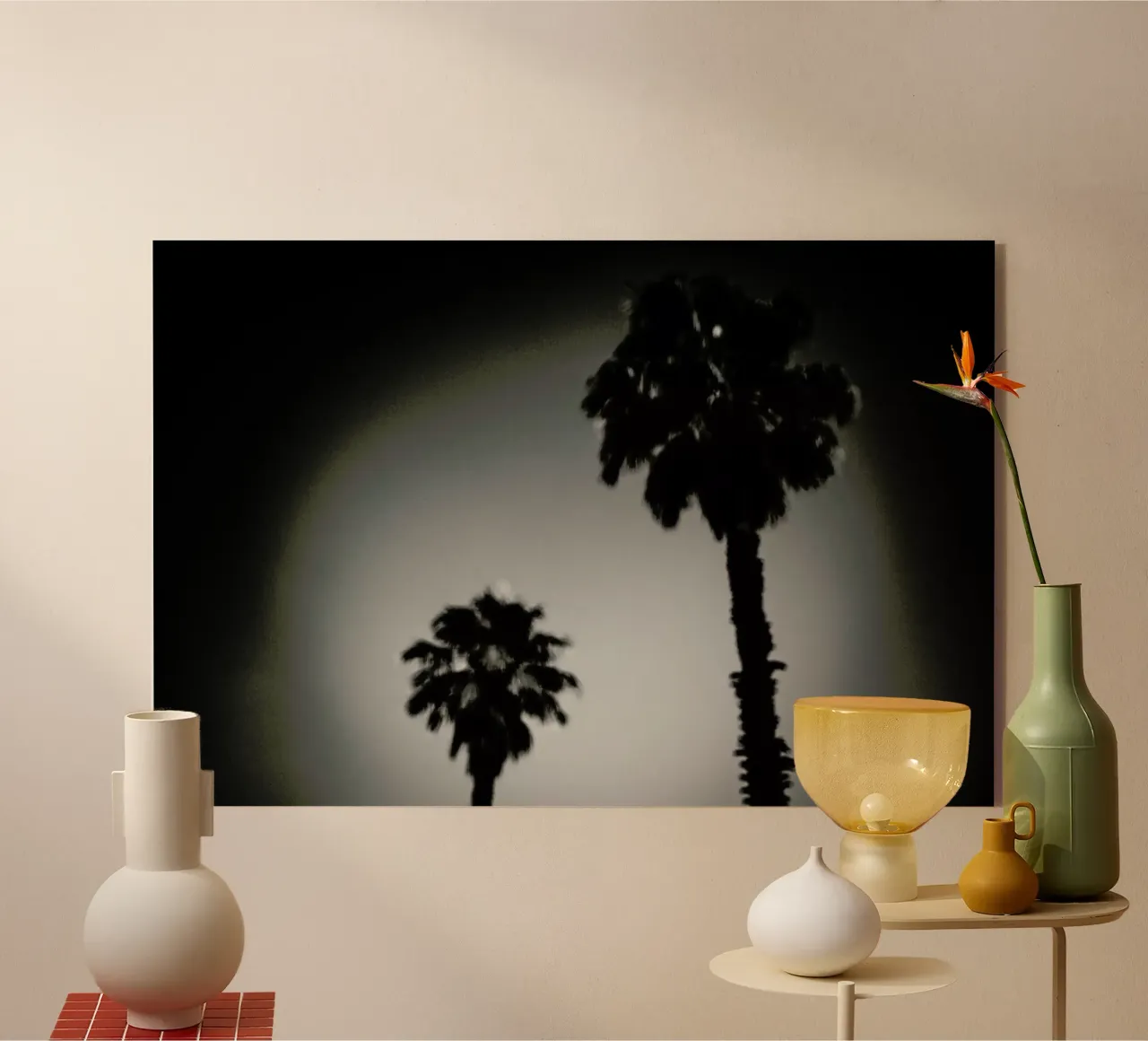 Why are palm trees so damn happy? plexiglass da Tal Paz-Fridman