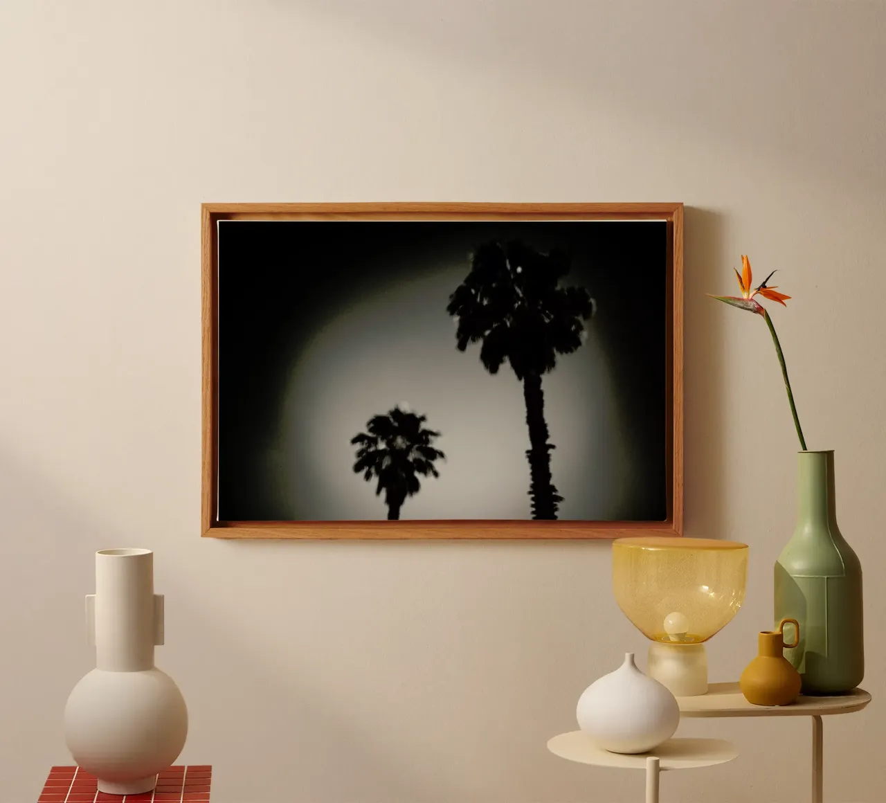 Why are palm trees so damn happy? canvas van Tal Paz-Fridman