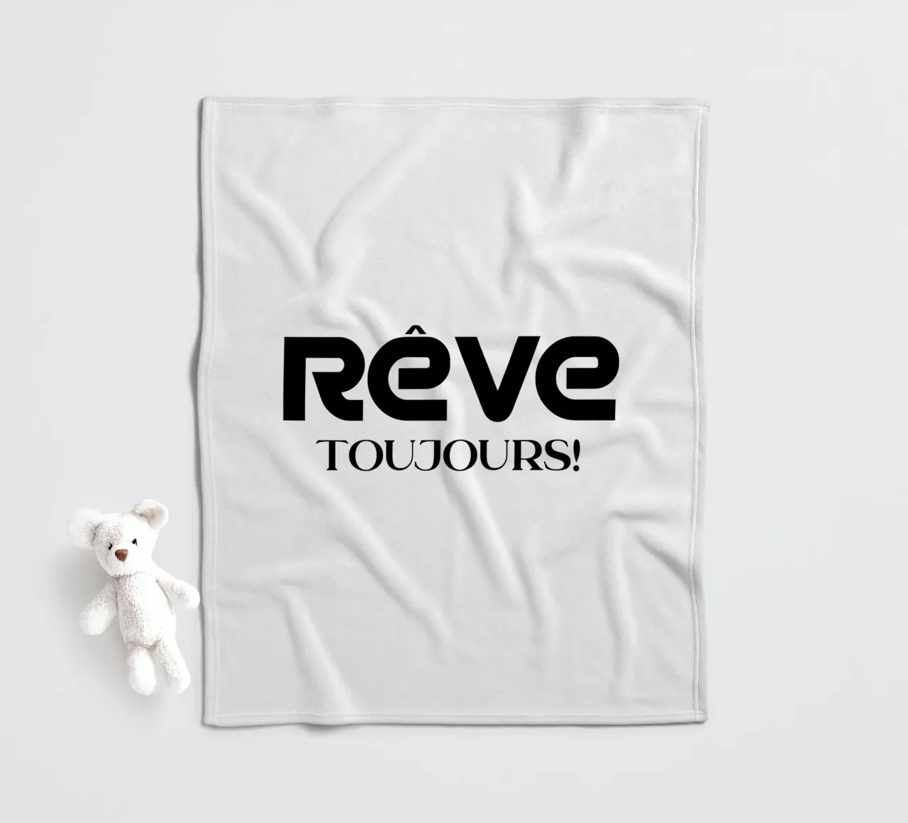 Traum Immer Einfach Minimalist Typography Fleecedecke von YV TYPOGRAPHY