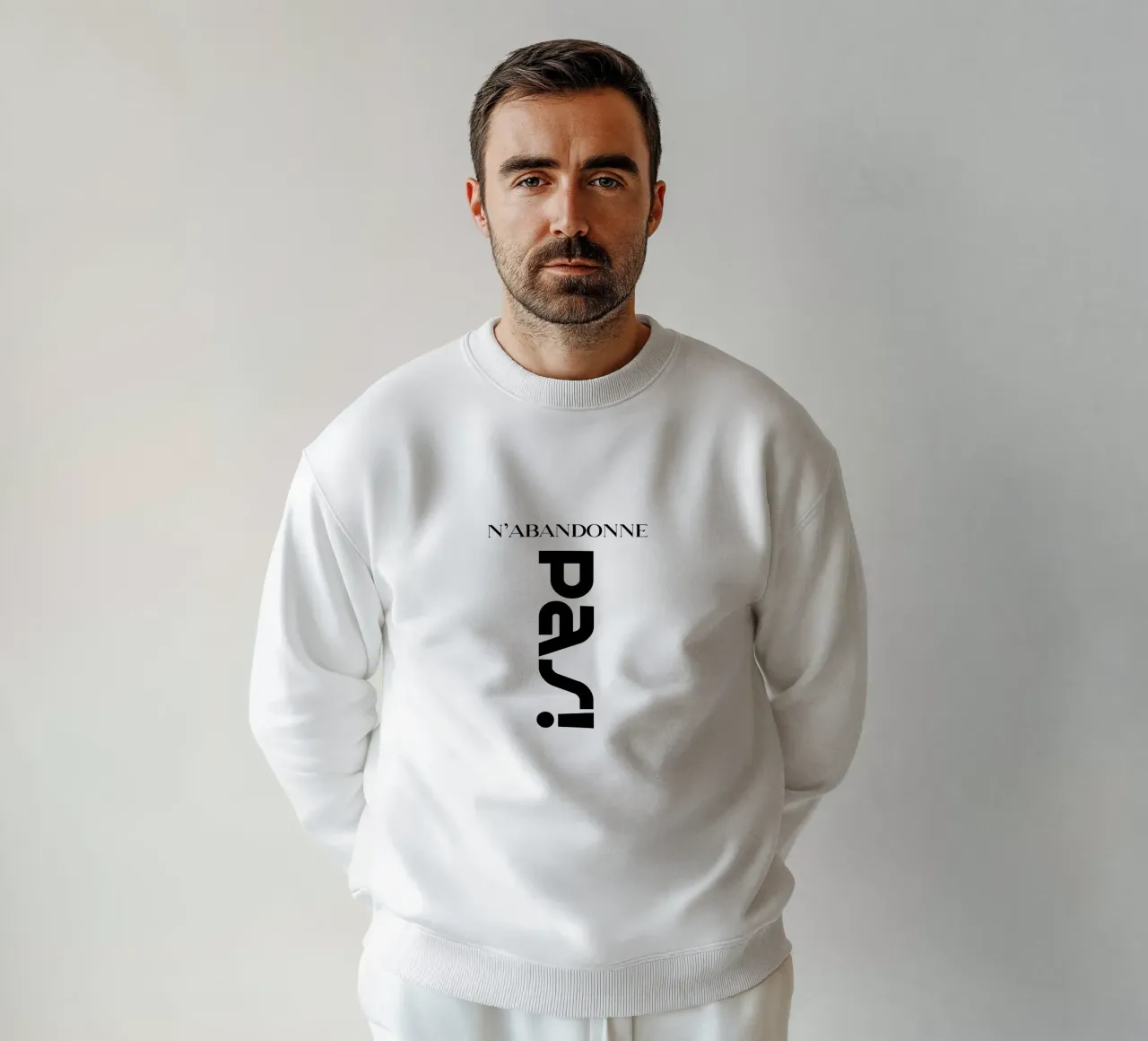 N'Abandonne Pas Tipografia moderna e semplice felpa da YV TYPOGRAPHY
