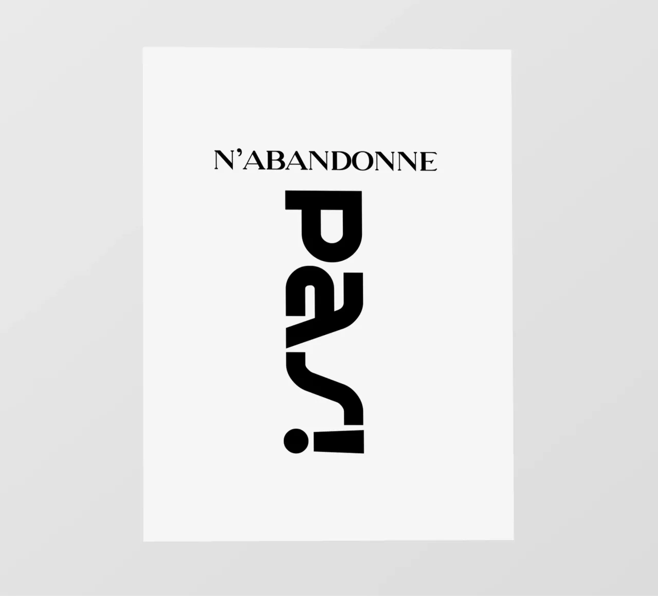 N'Abandonne Pas Tipografia moderna e semplice pellicola backlit da YV TYPOGRAPHY