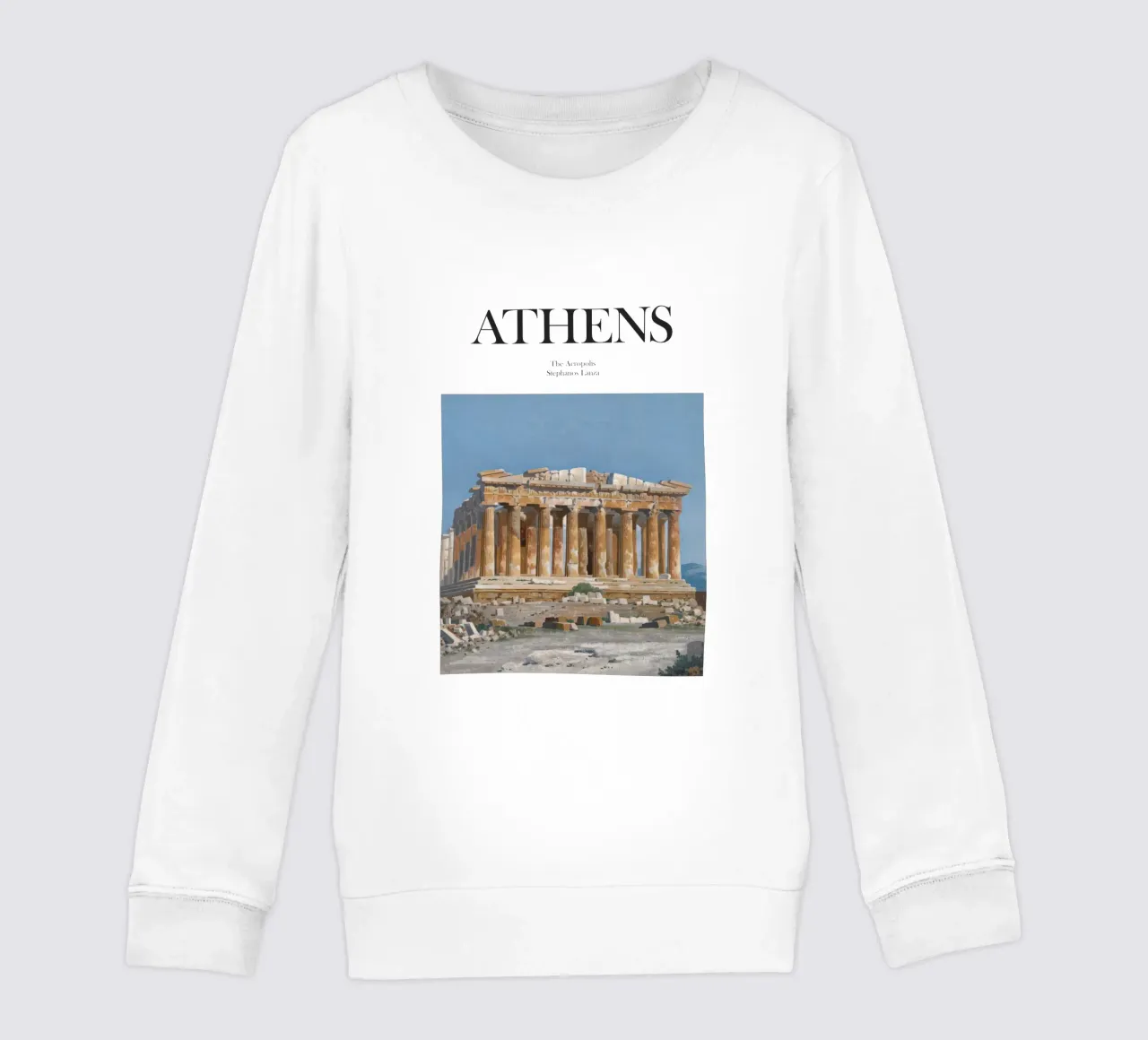 Athens, Greece kids sweatshirt by Vintagrafica